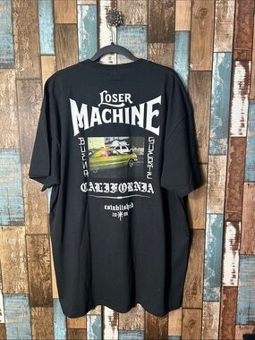 Loser Machine California Black Graphic Crewneck T‑Shirt for Men